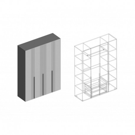 Вита - Шкаф 4-ств. для одежды
