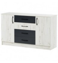 БЕАТРИС Комод К1400 Крафт белый-Антрацит