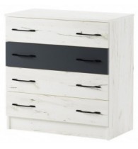 БЕАТРИС Комод К800 Крафт белый-Антрацит