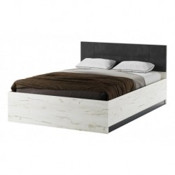 БЕАТРИС Кровать КР1400 с ПМ Крафт белый-GRAFIT