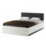 БЕАТРИС Кровать КР1400 с ПМ Крафт белый-GRAFIT