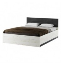 БЕАТРИС Кровать КР1600 с ПМ Крафт белый-GRAFIT