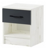 БЕАТРИС Тумба прикроватная Крафт белый-Антрацит