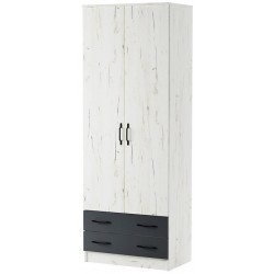 БЕАТРИС Шкаф ДУЭТ Крафт белый-Антрацит