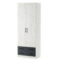 БЕАТРИС Шкаф ДУЭТ Крафт белый-Антрацит