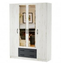 БЕАТРИС Шкаф КВАДРО Крафт белый-Антрацит