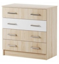 БЕАТРИС Комод К800 Сонома-Белый глянец