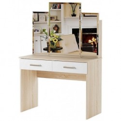 БЕАТРИС Столик туалетный Сонома-Белый глянец