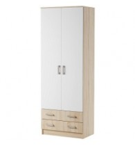 БЕАТРИС Шкаф ДУЭТ Сонома-Белый глянец