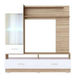 ЭЛИЗА Гостиная модуль Сонома-Белый глянец