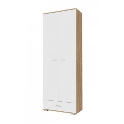 ИТАЛИЯ Шкаф ШК1Я-800 Сонома-Белый глянец