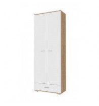 ИТАЛИЯ Шкаф ШК1Я-800 Сонома-Белый глянец