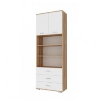 ИТАЛИЯ Шкаф ШК3Я-800 Сонома-Белый глянец