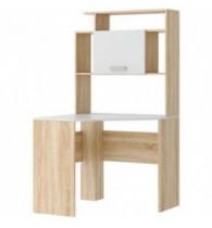 ПКС-8 Стол угловой Сонома-Белый глянец