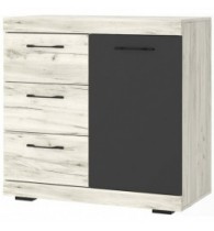 СОНАТА Комод КС-900 1Д Крафт белый-Антрацит