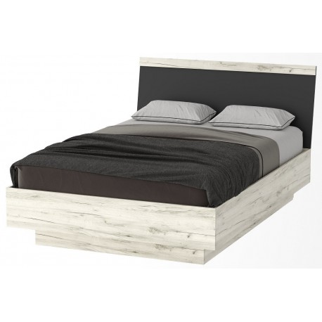 СОНАТА Кровать КРС-1400 Крафт белый-Антрацит