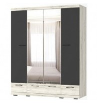 СОНАТА Шкаф ШСЗ-1800 Крафт белый-Антрацит