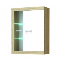 СОНАТА Витрина ВНС-800 Сонома-Белый глянец