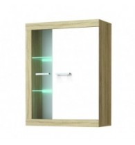 СОНАТА Витрина ВНС-800 Сонома-Белый глянец