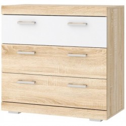 СОНАТА Комод КС-900 Сонома-Белый глянец