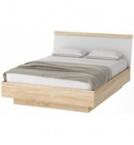 СОНАТА Кровать КРС-1600 Сонома-Белый глянец