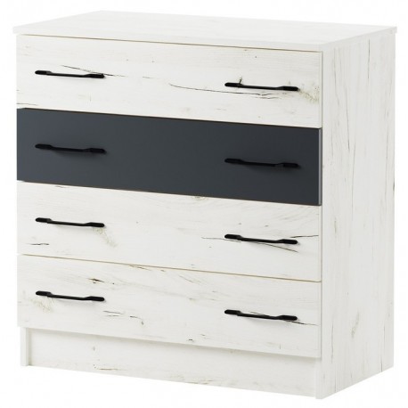 БЕАТРИС Комод К800 Крафт белый-Антрацит