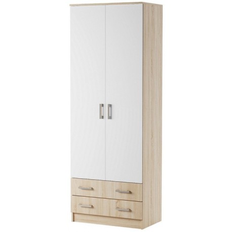 БЕАТРИС Шкаф ДУЭТ Сонома-Белый глянец