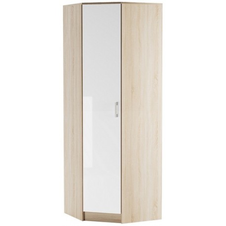 БЕАТРИС Шкаф Угловой Сонома-Белый глянец