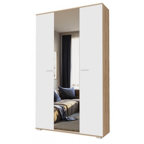 ИТАЛИЯ Шкаф ШК-1300 Сонома-Белый глянец