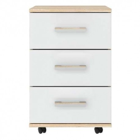 ПКС-9 Тумба выкатная Сонома-Белый глянец