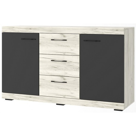 СОНАТА Комод КС-1500 Крафт белый-Антрацит
