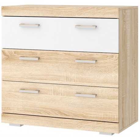 СОНАТА Комод КС-900 Сонома-Белый глянец